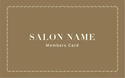 上品で洗練されたシンプルおしゃれデザイン。繊細な波線ボーダー品格のあるおしゃれ2折スタンプカードD