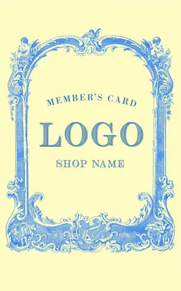 素敵で優雅なアンティーク感をもたらす、バロック様式を彷彿とさせるフレームデザインの2折スタンプカード503L