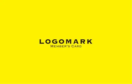 美容室・ネイルサロン・ヘアサロン向けの単色のブランドカラーで作れるシンプルデザインでサロンのロゴが映えるデザインのポイントカードPCS-004J