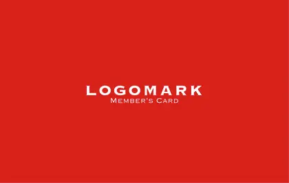 美容室・ネイルサロン・ヘアサロン向けの単色のブランドカラーで作れるシンプルデザインでサロンのロゴが映えるデザインのポイントカードPCS-004G