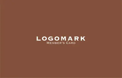 美容室・ネイルサロン・ヘアサロン向けの単色のブランドカラーで作れるシンプルデザインでサロンのロゴが映えるデザインのポイントカードPCS-004H