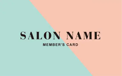 美容室・ネイルサロン・ヘアサロン向けの大人可愛い、斜めで切り分けられたハイブランドの様なおしゃれさを感じさせるツートンカラーのデザインのポイントカードPCS-026A