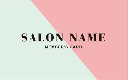 美容室・ネイルサロン・ヘアサロン向けの大人可愛い、斜めで切り分けられたハイブランドの様なおしゃれさを感じさせるツートンカラーのデザインのポイントカードPCS-026J