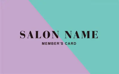 美容室・ネイルサロン・ヘアサロン向けの大人可愛い、斜めで切り分けられたハイブランドの様なおしゃれさを感じさせるツートンカラーのデザインのポイントカードPCS-026K