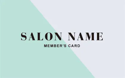 美容室・ネイルサロン・ヘアサロン向けの大人可愛い、斜めで切り分けられたハイブランドの様なおしゃれさを感じさせるツートンカラーのデザインのポイントカードPCS-026M