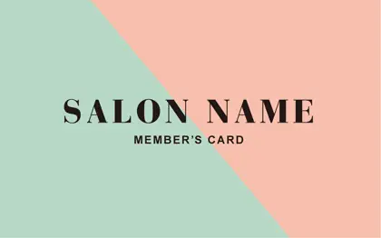 美容室・ネイルサロン・ヘアサロン向けの大人可愛い、斜めで切り分けられたハイブランドの様なおしゃれさを感じさせるツートンカラーのデザインのポイントカードPCS-026N