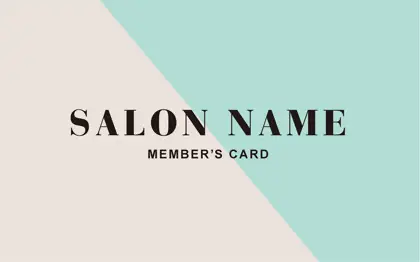 美容室・ネイルサロン・ヘアサロン向けの大人可愛い、斜めで切り分けられたハイブランドの様なおしゃれさを感じさせるツートンカラーのデザインのポイントカードPCS-026C