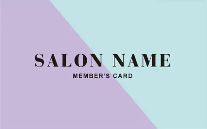 美容室・ネイルサロン・ヘアサロン向けの大人可愛い、斜めで切り分けられたハイブランドの様なおしゃれさを感じさせるツートンカラーのデザインのポイントカードPCS-026D