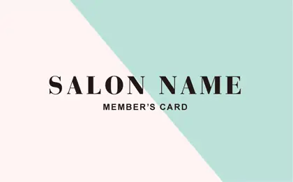 美容室・ネイルサロン・ヘアサロン向けの大人可愛い、斜めで切り分けられたハイブランドの様なおしゃれさを感じさせるツートンカラーのデザインのポイントカードPCS-026G
