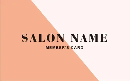 美容室・ネイルサロン・ヘアサロン向けの大人可愛い、斜めで切り分けられたハイブランドの様なおしゃれさを感じさせるツートンカラーのデザインのポイントカードPCS-026I