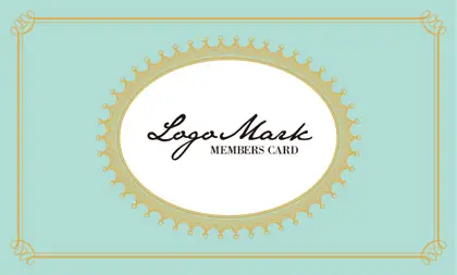 お菓子箱の様なアンティーク枠がヨーロッパ調のデザインが可愛いおしゃれな2折ポイントカードPMB-007A表紙