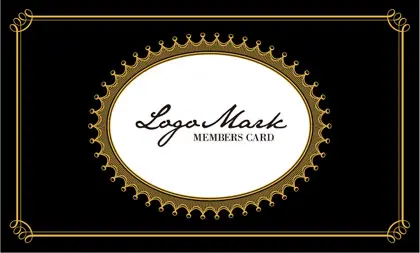 お菓子箱の様なアンティーク枠がヨーロッパ調のデザインが可愛いおしゃれな2折ポイントカードPMB-007L表紙