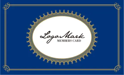 お菓子箱の様なアンティーク枠がヨーロッパ調のデザインが可愛いおしゃれな2折ポイントカードPMB-007N表紙