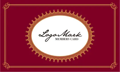 お菓子箱の様なアンティーク枠がヨーロッパ調のデザインが可愛いおしゃれな2折ポイントカードPMB-007O表紙