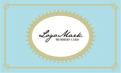 お菓子箱の様なアンティーク枠がヨーロッパ調のデザインが可愛いおしゃれな2折ポイントカードPMB-007B表紙