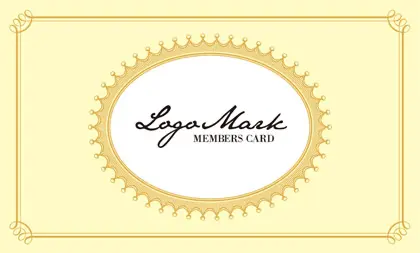 お菓子箱の様なアンティーク枠がヨーロッパ調のデザインが可愛いおしゃれな2折ポイントカードPMB-007D表紙