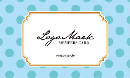 コンサバな雰囲気と大人的な洗練さに、ガーリーな水玉(ドット)がかわいいおしゃれ2折ポイントカードPMB-012i表紙