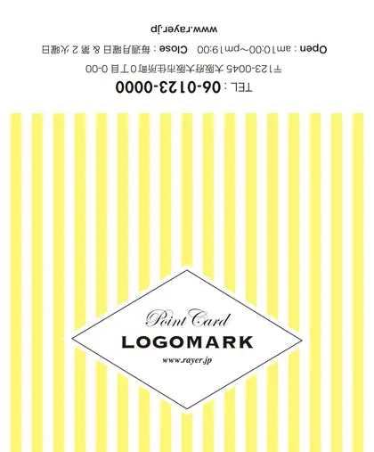 美容室・ネイルサロン・ヘアサロン向けの可愛らしさとシャープなデザインが融合したチェック柄の様な可愛いパターンデザインのおしゃれな2折ポイントカードPMB-025C