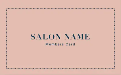 上品で洗練されたシンプルおしゃれデザイン。繊細な波線ボーダー品格のあるおしゃれスタンプカードC