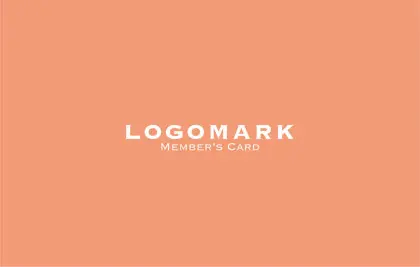 美容室・ネイルサロン・ヘアサロン向けの単色のブランドカラーで作れるシンプルデザインでサロンのロゴが映えるデザインの予約カードRCS-004I