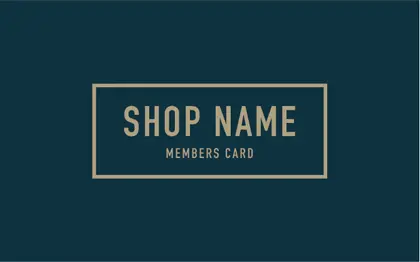 シックで大人かわいいネイルサロン向けの予約カード 紺 ゴールド