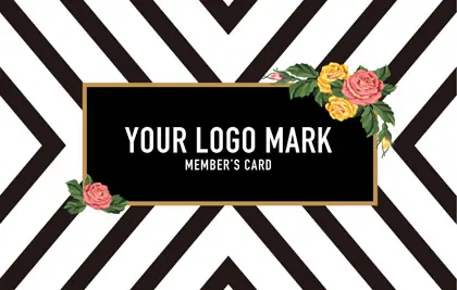 コンサバかっこかわいい予約カード｜予約カード黒