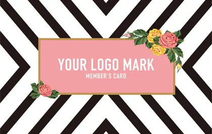 コンサバかっこかわいい予約カード｜予約カードピンク