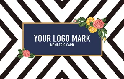 コンサバかっこかわいい予約カード｜予約カード紺