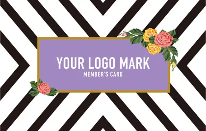 コンサバかっこかわいい予約カード｜予約カードむらさき