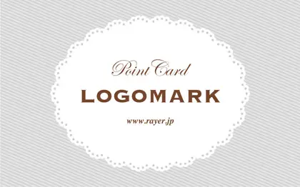 ガーリーなレースがかわいい予約カード｜予約カードグレー