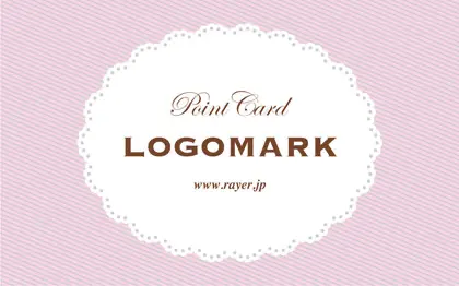 ガーリーなレースがかわいい予約カード｜予約カードピンク