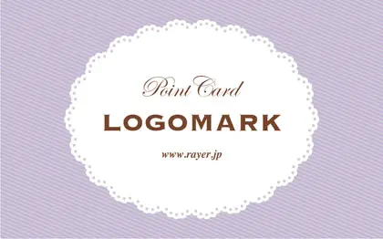 ガーリーなレースがかわいい予約カード｜予約カード紫