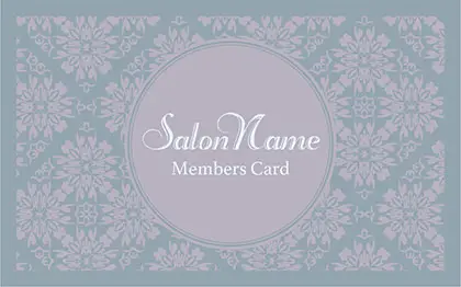 美容サロン向けの落ち着いた色味のクラシックパターンがおしゃれ予約カードJ