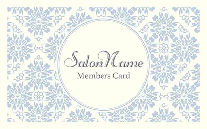 美容サロン向けの落ち着いた色味のクラシックパターンがおしゃれ予約カードI