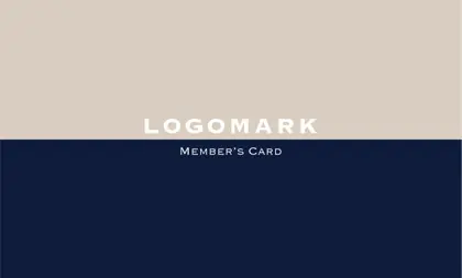 美容室・ネイルサロン・ヘアサロン向けの2色の可愛いハイブランドの様な配色のツートンカラーがシンプルで大人可愛いおしゃれなデザインの次回予約カードRMS-005A