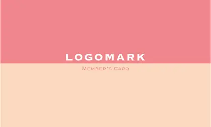 美容室・ネイルサロン・ヘアサロン向けの2色の可愛いハイブランドの様な配色のツートンカラーがシンプルで大人可愛いおしゃれなデザインの次回予約カードRMS-005C