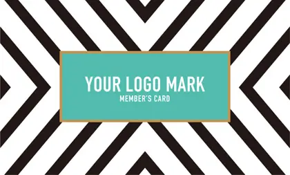 美容室・ネイルサロン・ヘアサロン向けのコンサバ風、白黒の線デザインと可愛い色のタグフレームの大人カッコいい&かわいいおしゃれなデザインの次回予約カードRMS-018E