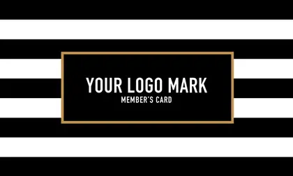 美容室・ネイルサロン・ヘアサロン向けのコンサバ風パターン、白黒のストライプデザインがクール!可愛い色のタグフレームが大人シンプル&かわいいおしゃれなデザインの次回予約カードRMS-021A