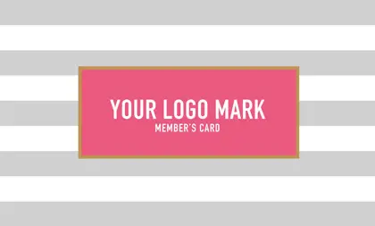 美容室・ネイルサロン・ヘアサロン向けのコンサバ風パターン、白黒のストライプデザインがクール!可愛い色のタグフレームが大人シンプル&かわいいおしゃれなデザインの次回予約カードRMS-021G