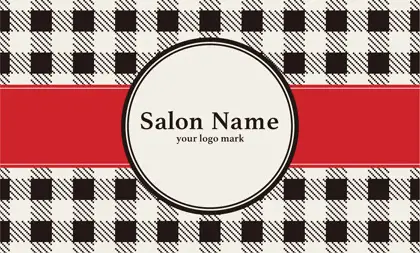 美容室・ネイルサロン・ヘアサロン向けのチェック柄の大人かわいい!パステル超がケーキ屋さんのポイントカードにも最適なおしゃれデザインの次回予約カードRMS-024A