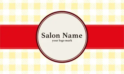 美容室・ネイルサロン・ヘアサロン向けのチェック柄の大人かわいい!パステル超がケーキ屋さんのポイントカードにも最適なおしゃれデザインの次回予約カードRMS-024K