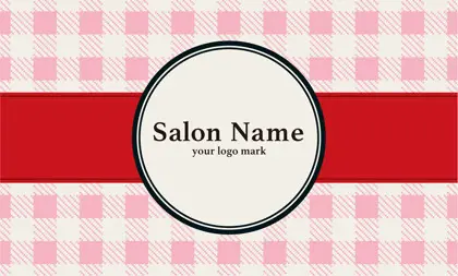 美容室・ネイルサロン・ヘアサロン向けのチェック柄の大人かわいい!パステル超がケーキ屋さんのポイントカードにも最適なおしゃれデザインの次回予約カードRMS-024L