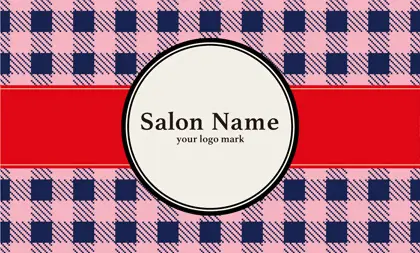 美容室・ネイルサロン・ヘアサロン向けのチェック柄の大人かわいい!パステル超がケーキ屋さんのポイントカードにも最適なおしゃれデザインの次回予約カードRMS-024N