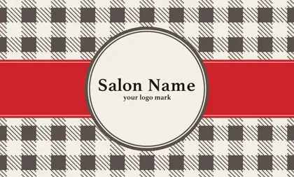 美容室・ネイルサロン・ヘアサロン向けのチェック柄の大人かわいい!パステル超がケーキ屋さんのポイントカードにも最適なおしゃれデザインの次回予約カードRMS-024B
