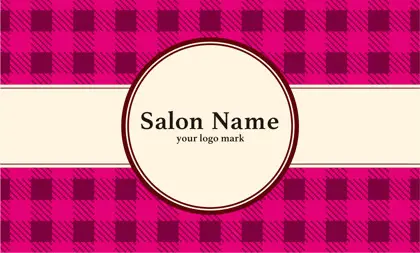 美容室・ネイルサロン・ヘアサロン向けのチェック柄の大人かわいい!パステル超がケーキ屋さんのポイントカードにも最適なおしゃれデザインの次回予約カードRMS-024E
