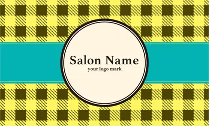 美容室・ネイルサロン・ヘアサロン向けのチェック柄の大人かわいい!パステル超がケーキ屋さんのポイントカードにも最適なおしゃれデザインの次回予約カードRMS-024F