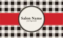 チェック柄の大人かわいい次回予約カード黒