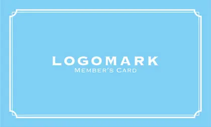 美容室・ネイルサロン・ヘアサロン向けの単色のブランドカラーで作れるシンプルなデザインとサロンのロゴが映えるフレームデザインの次回予約カードRMS-031A