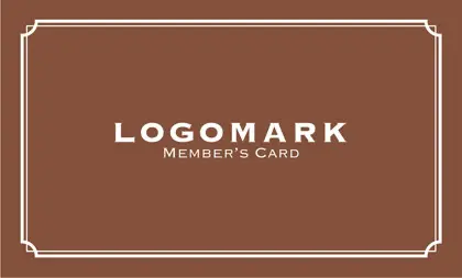 美容室・ネイルサロン・ヘアサロン向けの単色のブランドカラーで作れるシンプルなデザインとサロンのロゴが映えるフレームデザインの次回予約カードRMS-031J