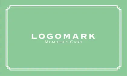 美容室・ネイルサロン・ヘアサロン向けの単色のブランドカラーで作れるシンプルなデザインとサロンのロゴが映えるフレームデザインの次回予約カードRMS-031M